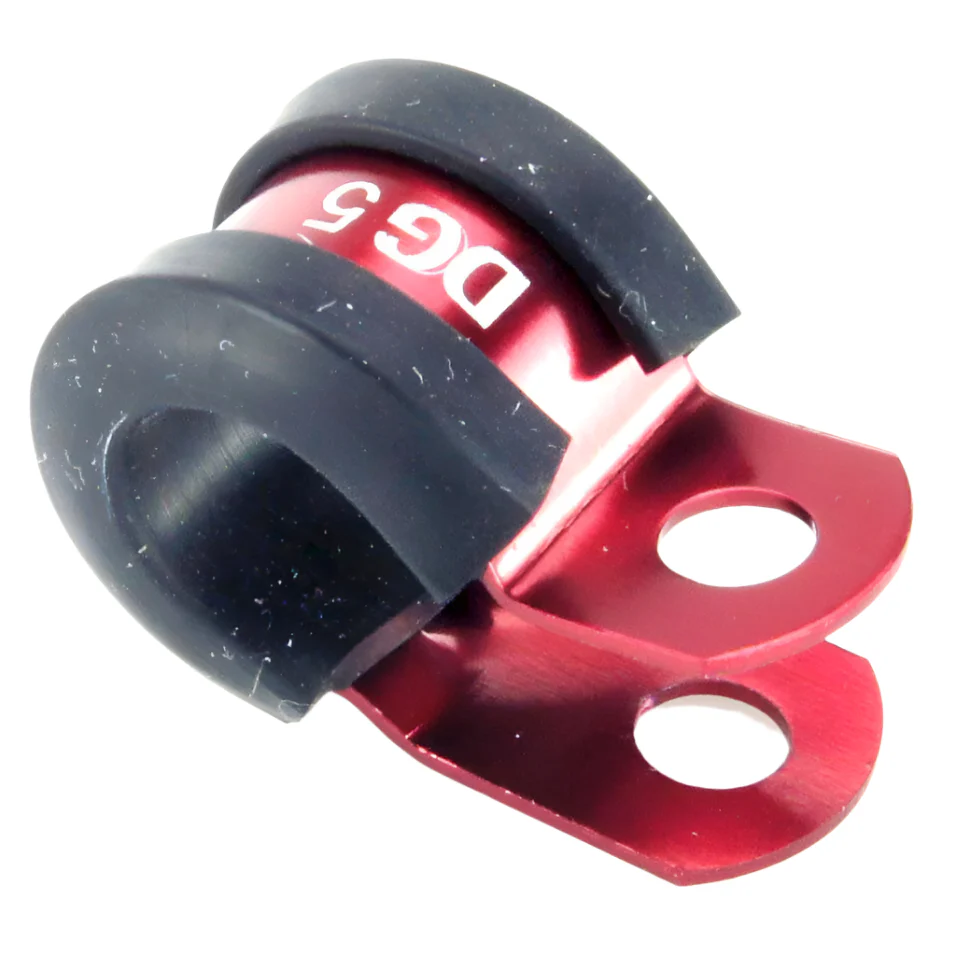 Red Anodised Aluminium P-Clip 5 - 25mm Choose Size - Image 3