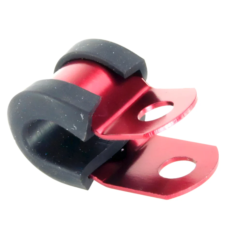 Red Anodised Aluminium P-Clip 5 - 25mm Choose Size - Image 5