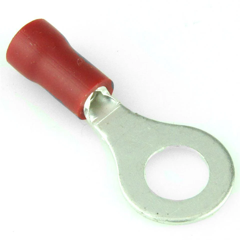 Red Pre Insulated Crimp Ring Terminals 6mm 50pcs - Image 3