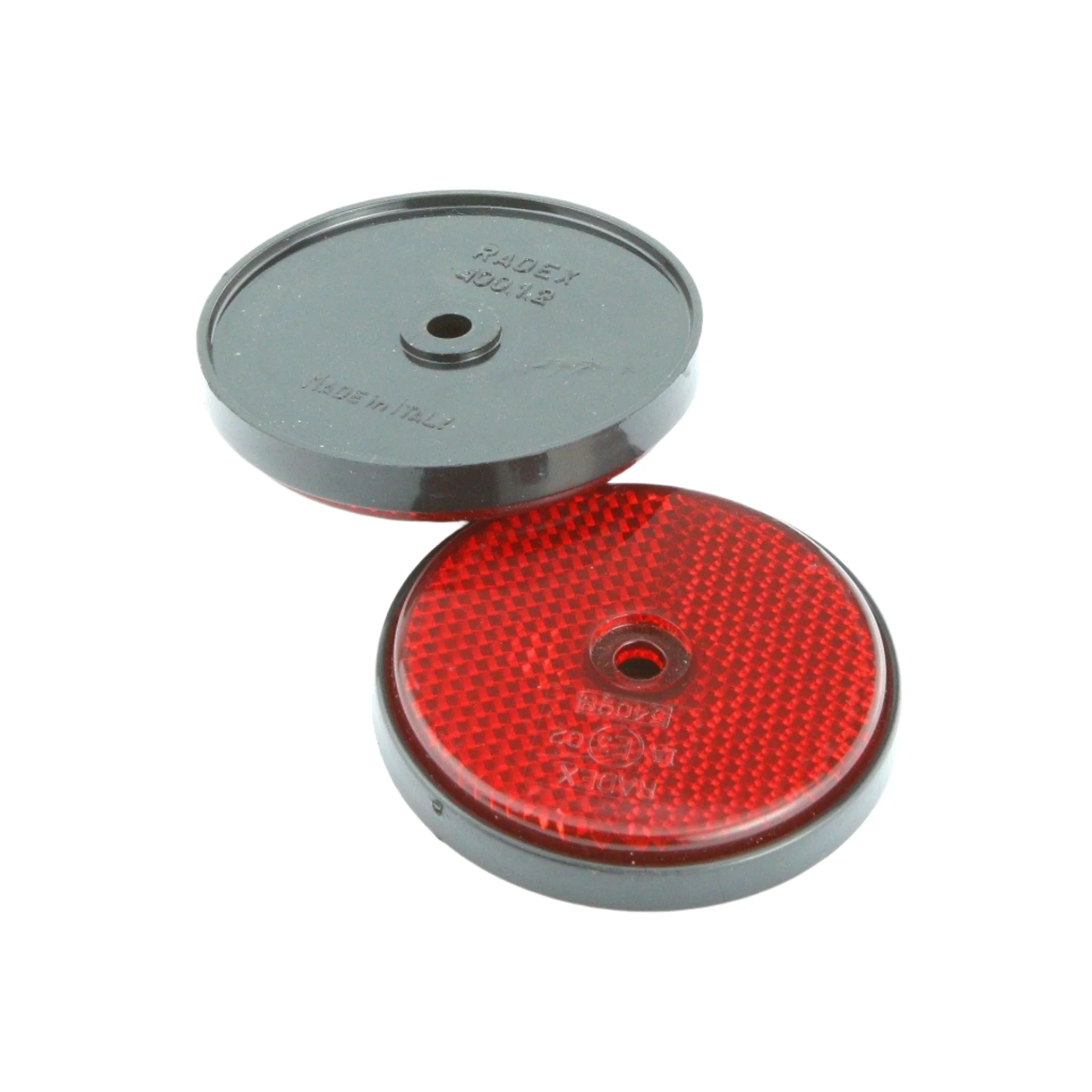 Red Rear Reflectors 60mm Round - Image 2
