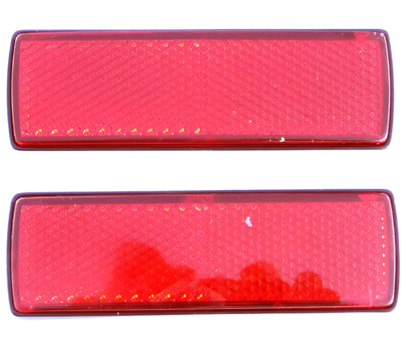 Red Rear Reflectors Rectangular 30x100mm