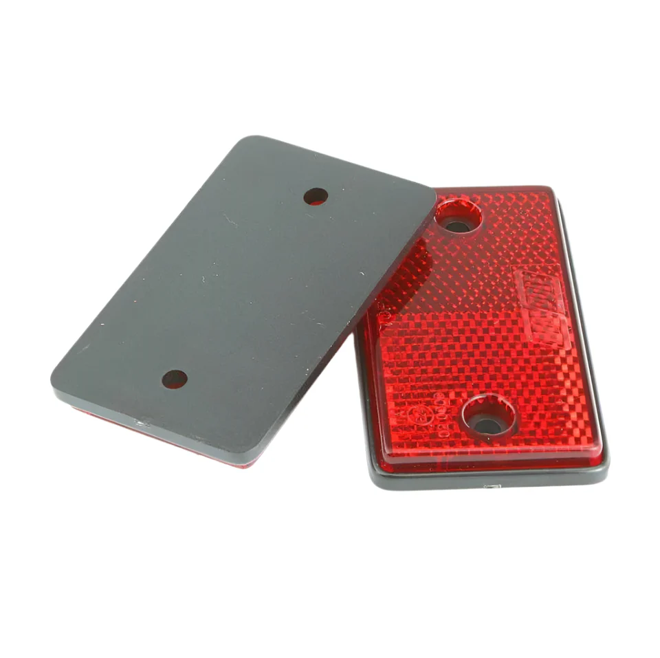 Red Rear Reflectors Rectangular 75x45mm