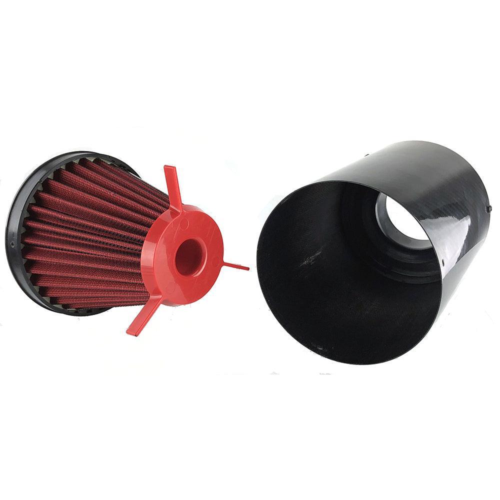 Remote Carbon Fibre Canister Air Filter 200mm Long - Image 7