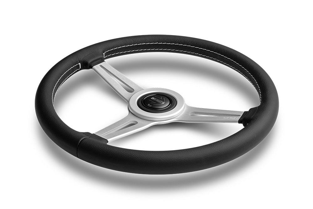 MOMO Retro Steering Wheel - Black Leather 360mm - Image 3