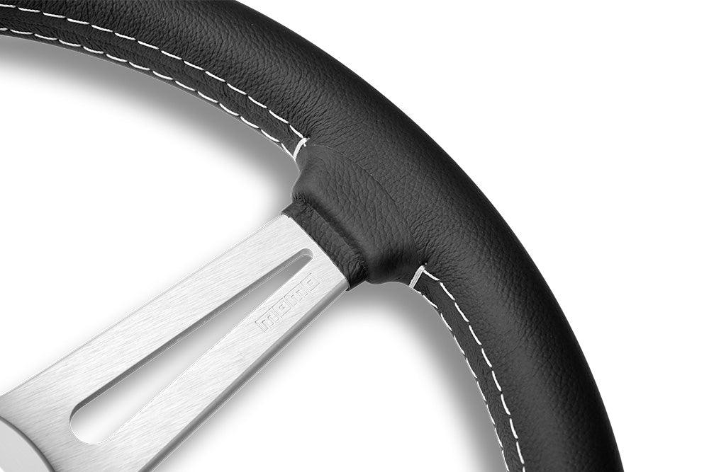 MOMO Retro Steering Wheel - Black Leather 360mm - Image 4