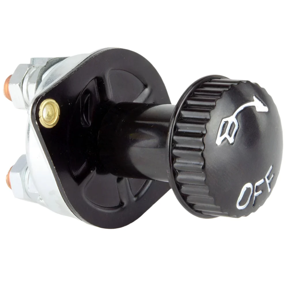 Rotary Battery Cut-Off Switch with Clock Feed.