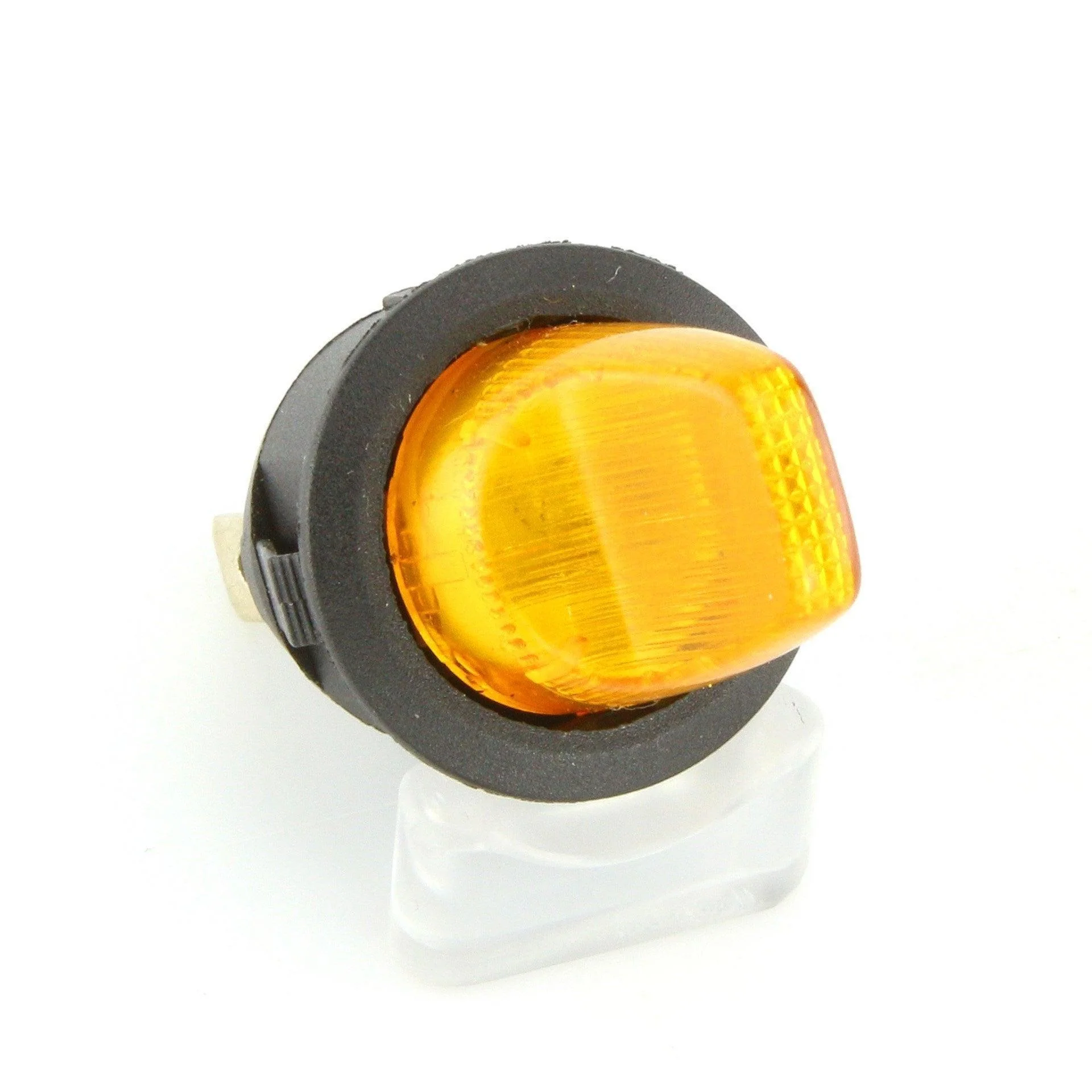 Round Toggle Switch Illuminated Amber - Image 2