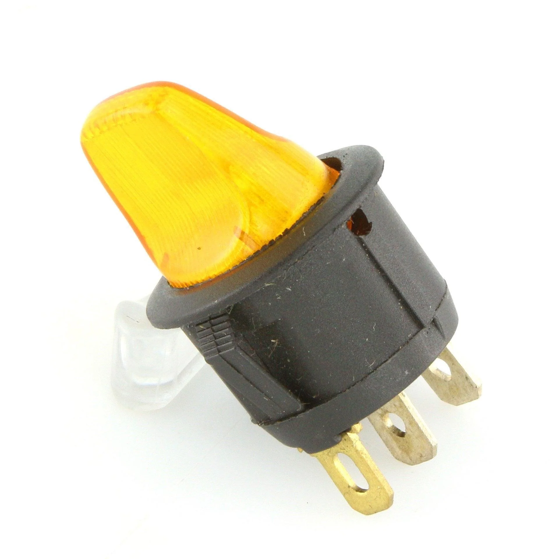 Round Toggle Switch Illuminated Amber - Image 3