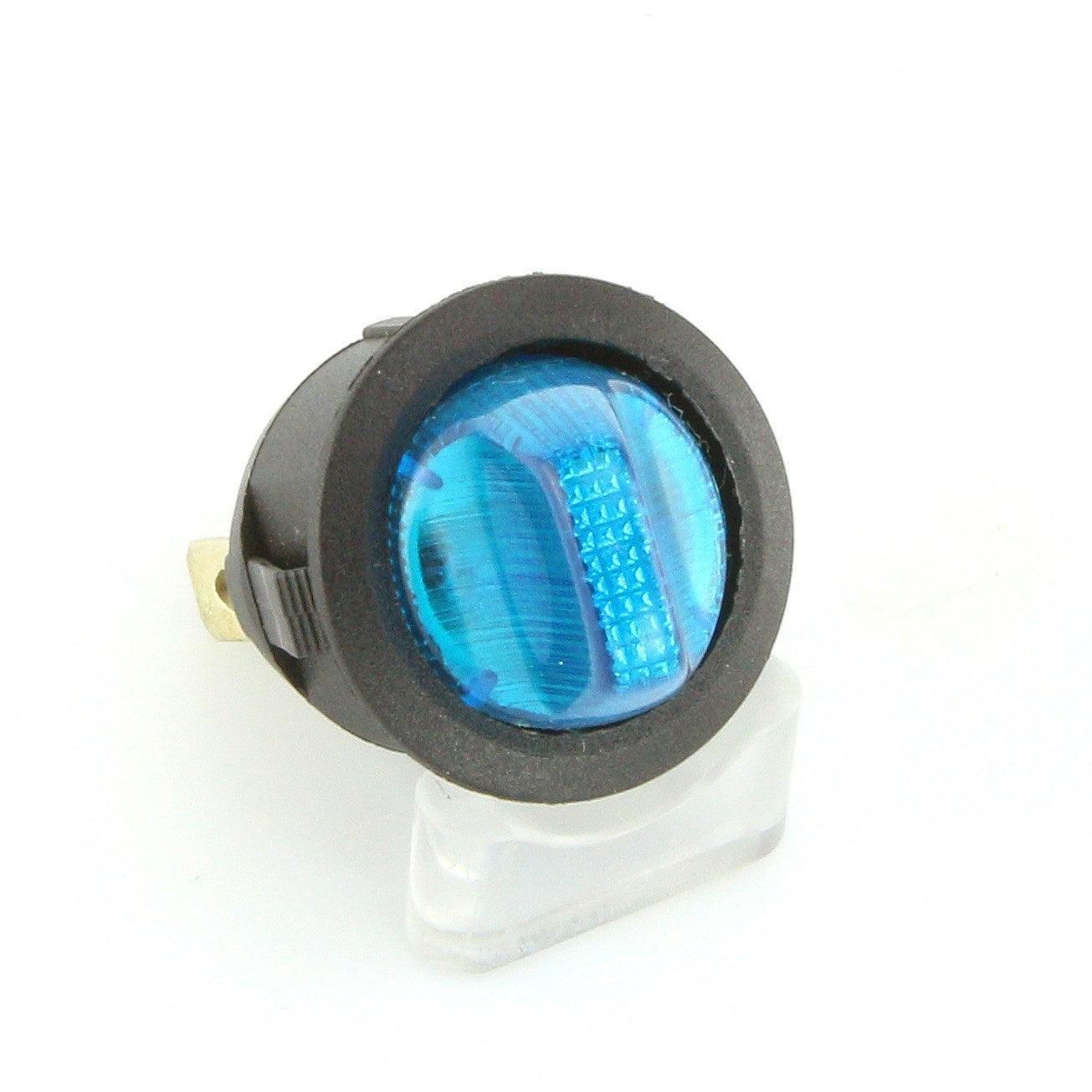 Round Toggle Switch Illuminated Blue - Image 3