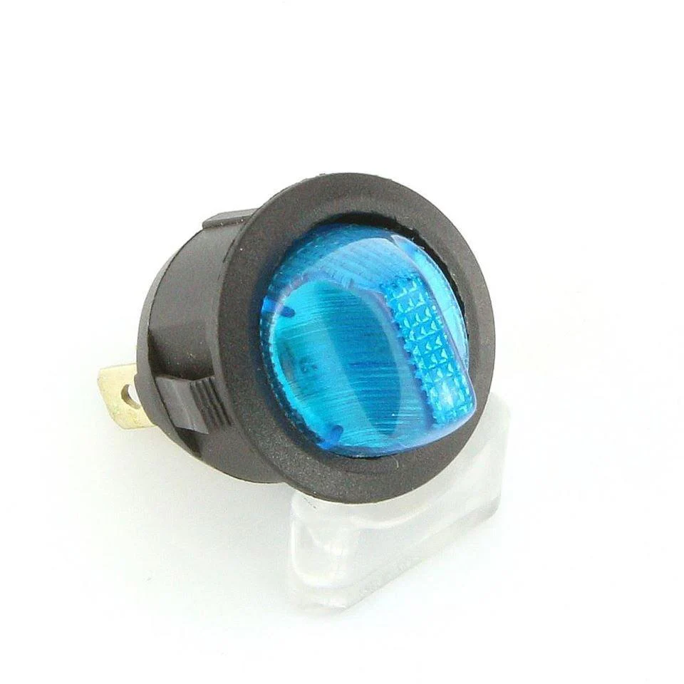 Round Toggle Switch Illuminated Blue - Image 4