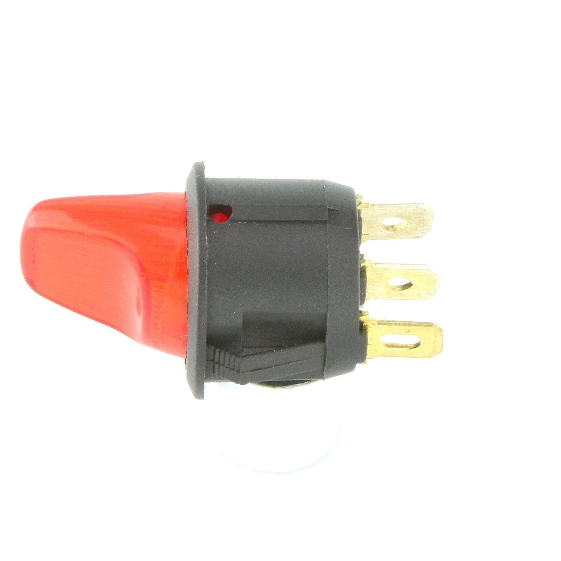 Round Toggle Switch Illuminated Red - Image 2