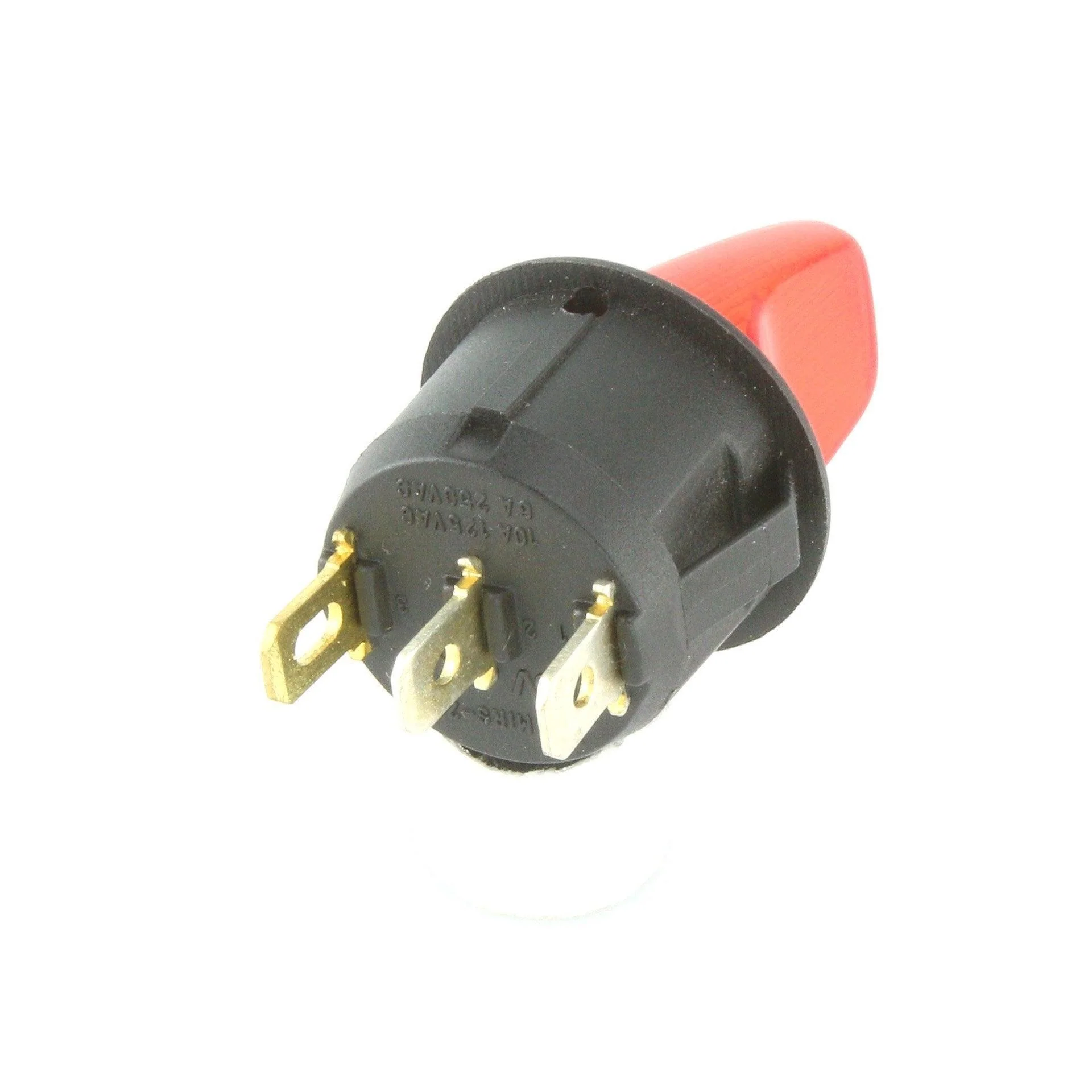 Round Toggle Switch Illuminated Red - Image 3
