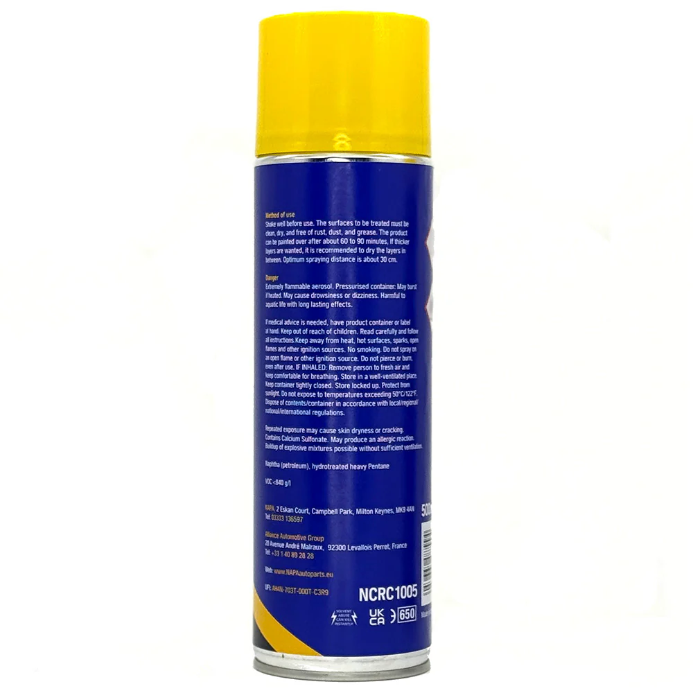 Rust Proofing Wax Oil Aerosol Clear or Black 500ml - Image 2