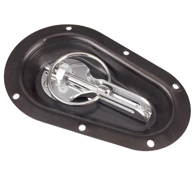 Satin Black Aluminium Recess Mounting Plates Pair for Sliding Retained Pin Bonnet Pin Kit - Image 4