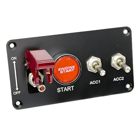 Satin Black Doomsday Four Switch Panel