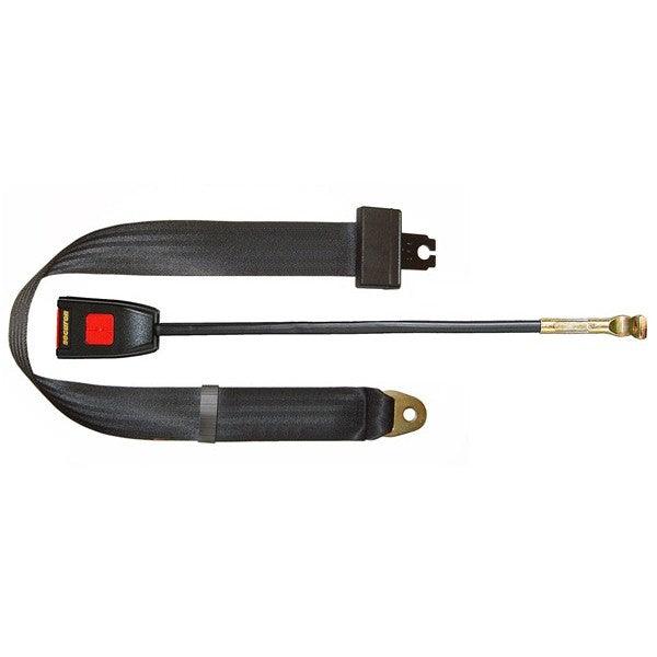 SECURON Static Lap Seat Belt - Black | Durable Polyester Webbing