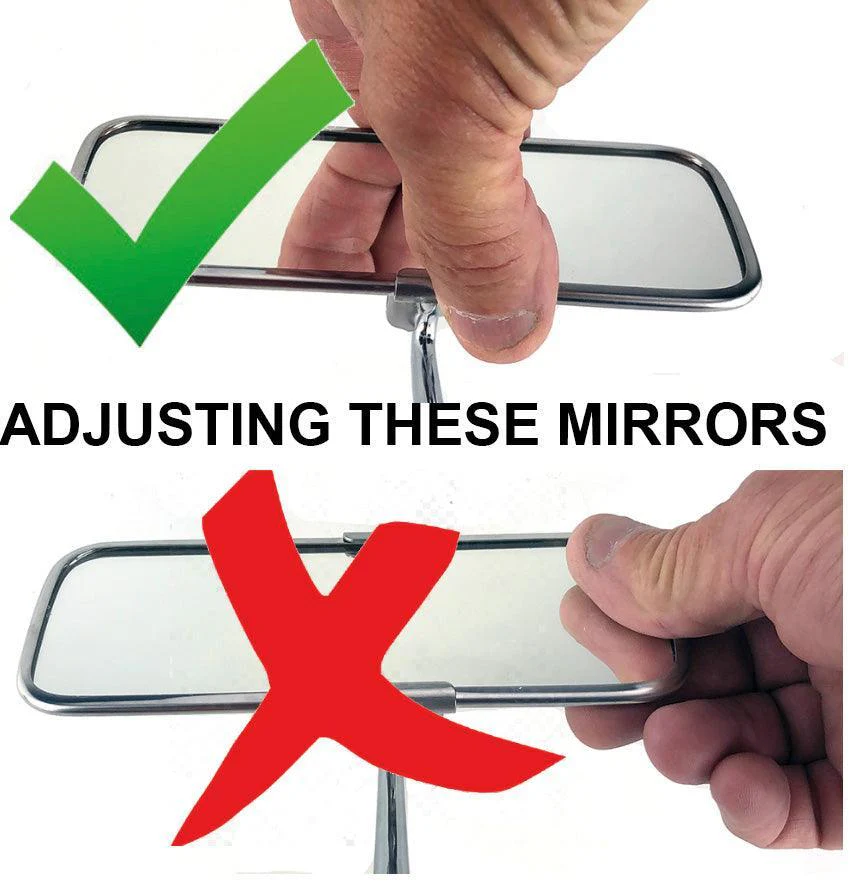 Self Adhesive Chrome and Stainless Interior Mirror 147mm - Image 4