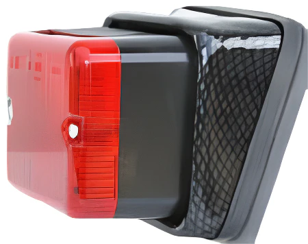 Single Rectangular Lamp Housing Black 102mm - Image 2