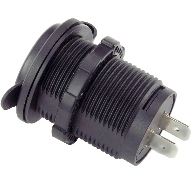 Single USB Charger Socket 12V or 24V Black - Image 3