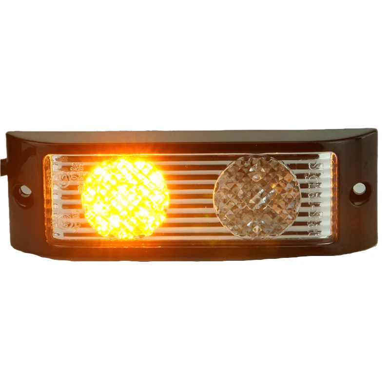 Black Bezel Clear Lens Small Rectangular LED Stop Tail Indicator Lamps 120mm - Image 6