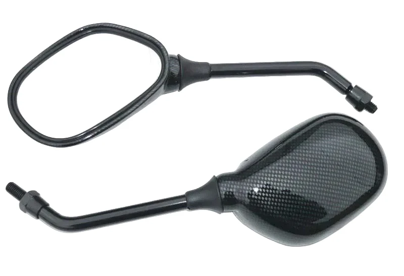 Small Carbon Effect Mirror Long Stalk 260mm