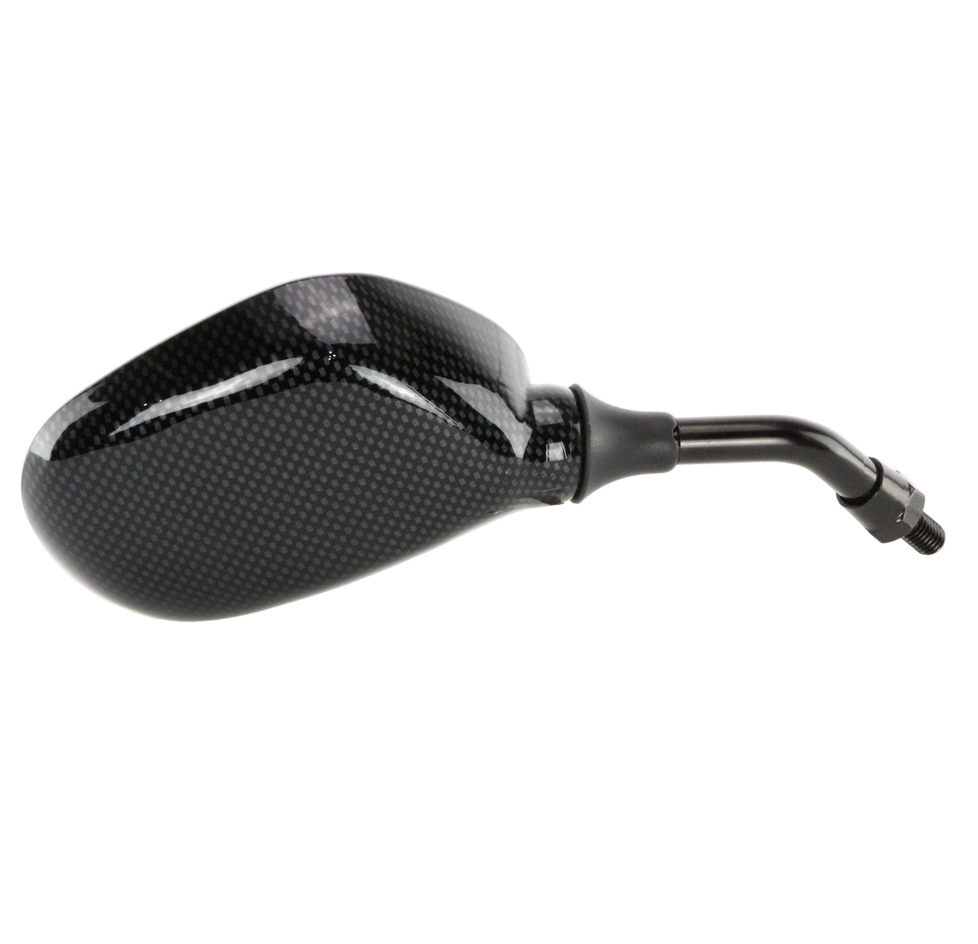 Small Carbon Effect Mirror Short Stalk 200mm