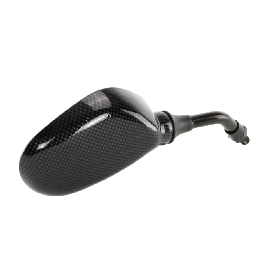 Small Carbon Effect Mirror Short Stalk 200mm - Image 2