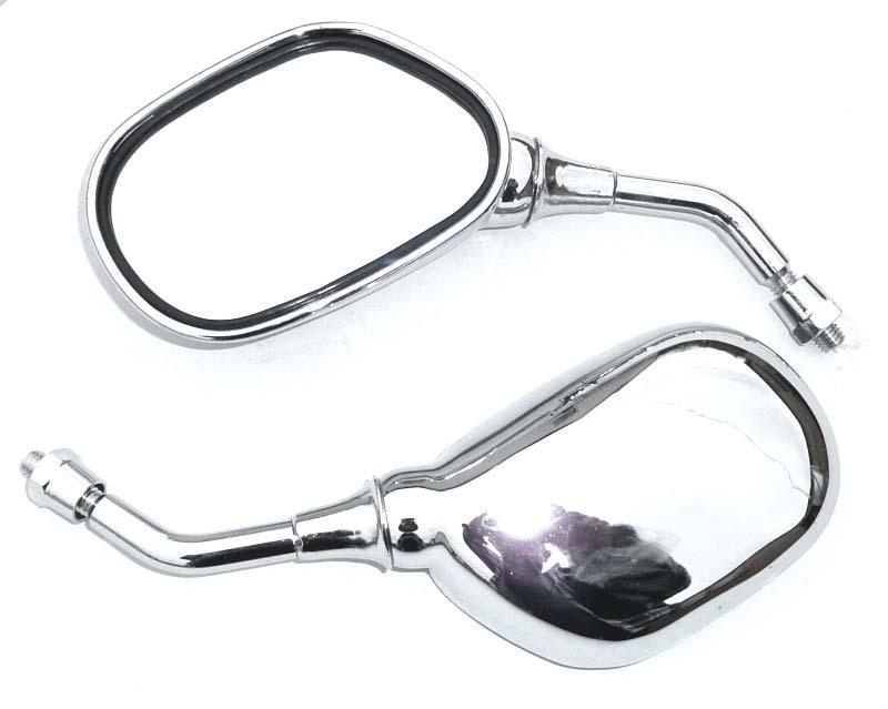 Small Chrome Mirror Short Stalk 200mm - Image 2
