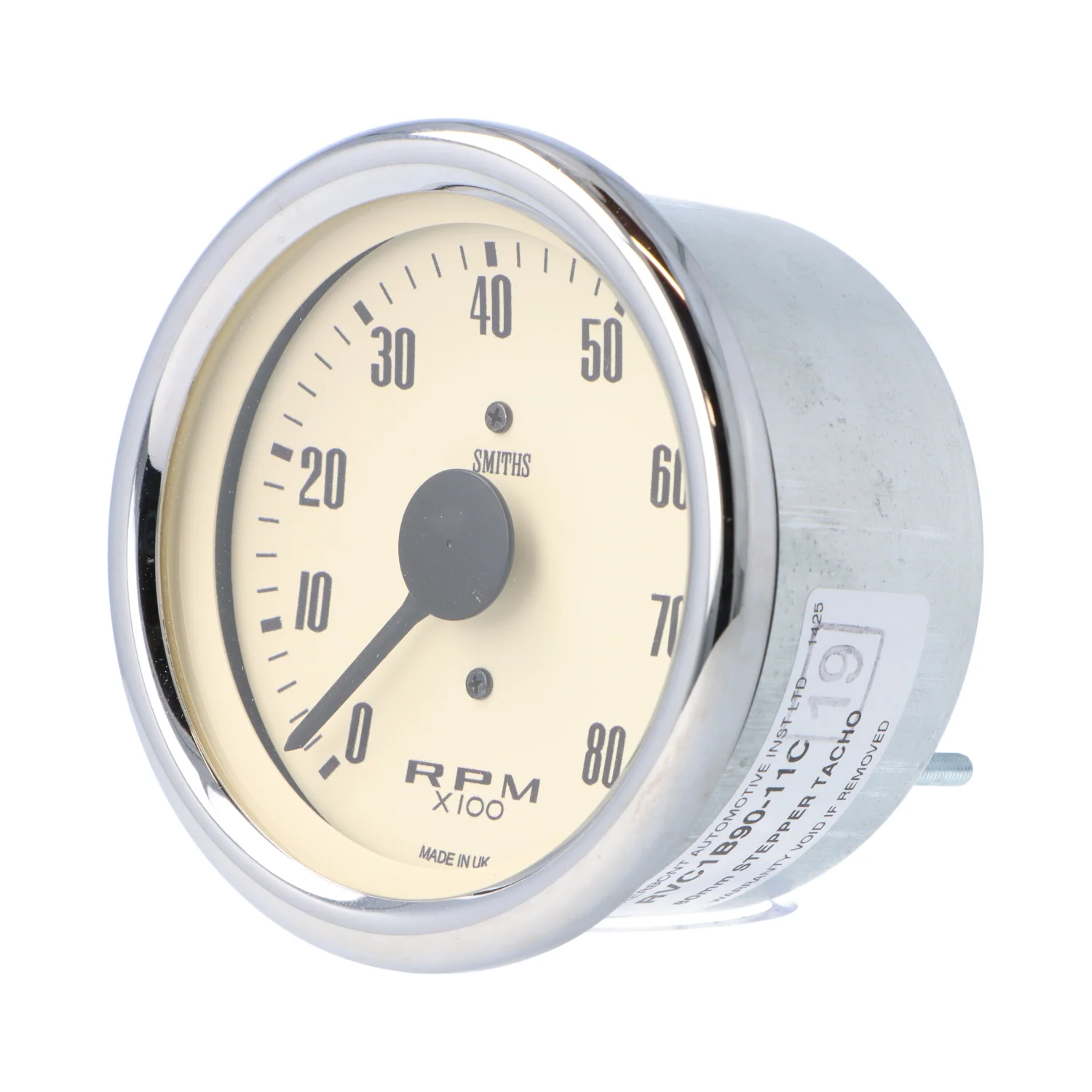 Smiths Classic 80mm Tachometer - 1/2 Round Chrome Bezel - Magnolia Face - Image 3