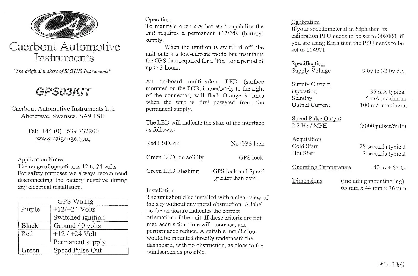 Smiths GPS Speed Sensor for Electronic Speedometers - Image 2