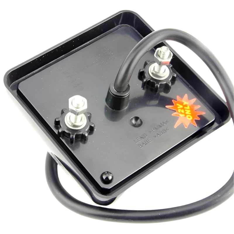 Square LED Stop Tail And Indicator Clear lens 80mm - Image 2