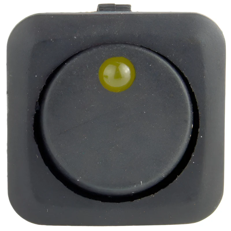 Square Rocker Switch Illuminated Amber
