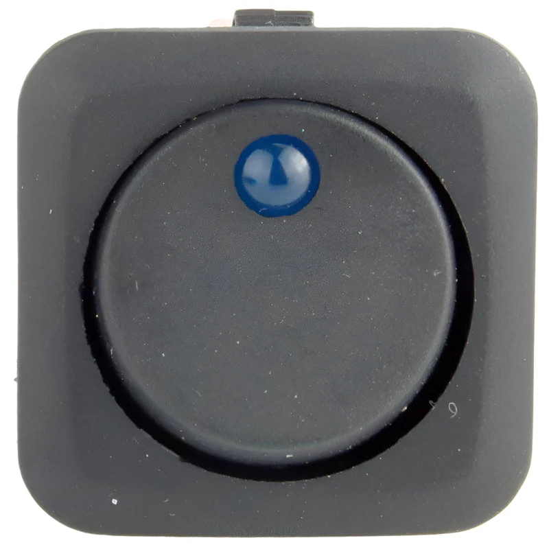 Square Rocker Switch Illuminated Blue