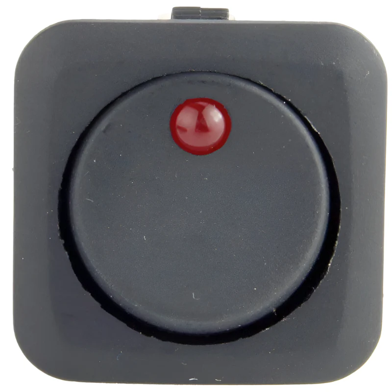 Square Rocker Switch Illuminated Red