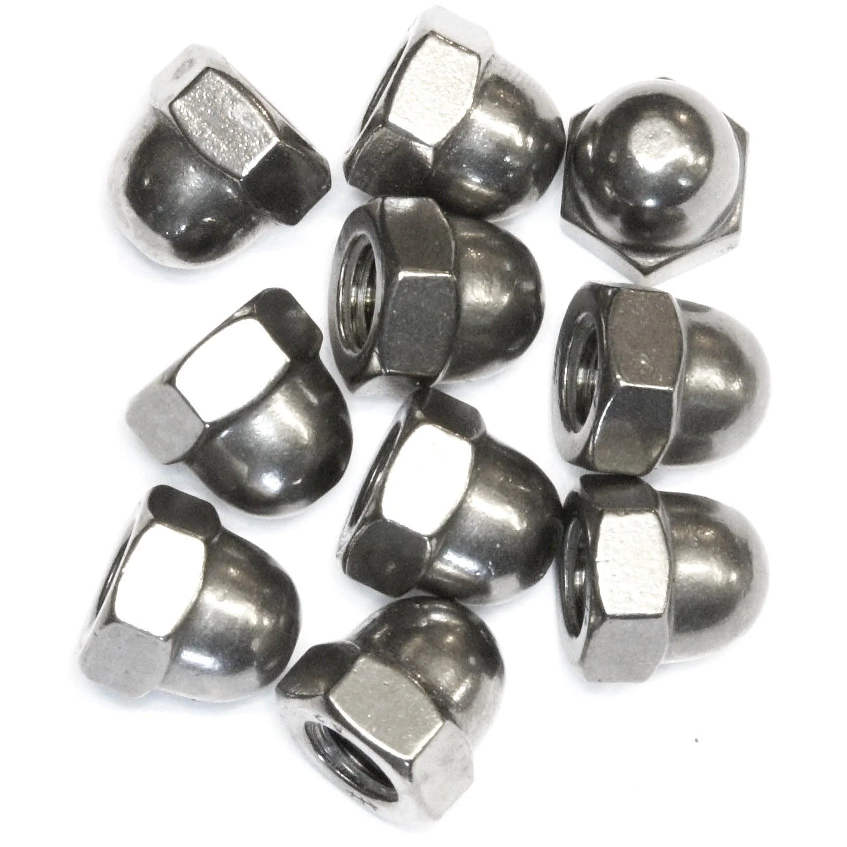 Stainless Acorn Nuts Pack Of 10 - Various Sizes