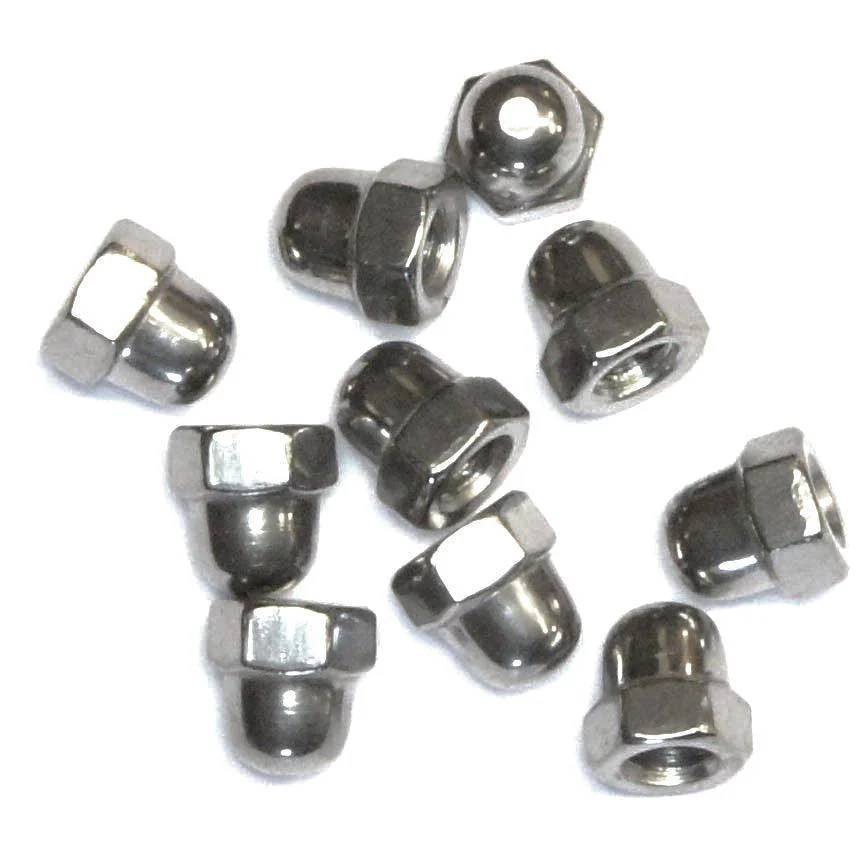 Stainless Acorn Nuts Pack Of 10 - Various Sizes - Image 2