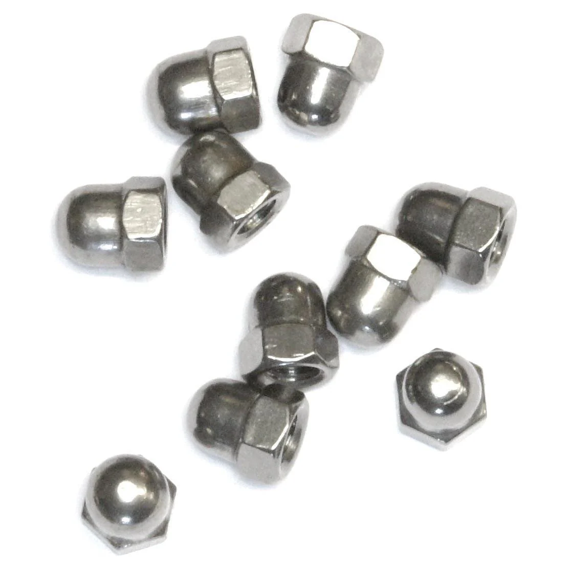 Stainless Acorn Nuts Pack Of 10 - Various Sizes - Image 3