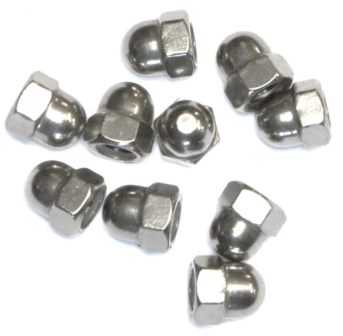 Stainless Acorn Nuts Pack Of 10 - Various Sizes - Image 4