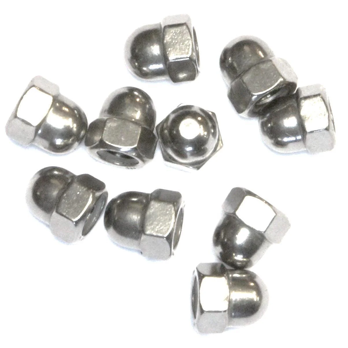 Stainless Acorn Nuts Pack Of 10 - Various Sizes - Image 5