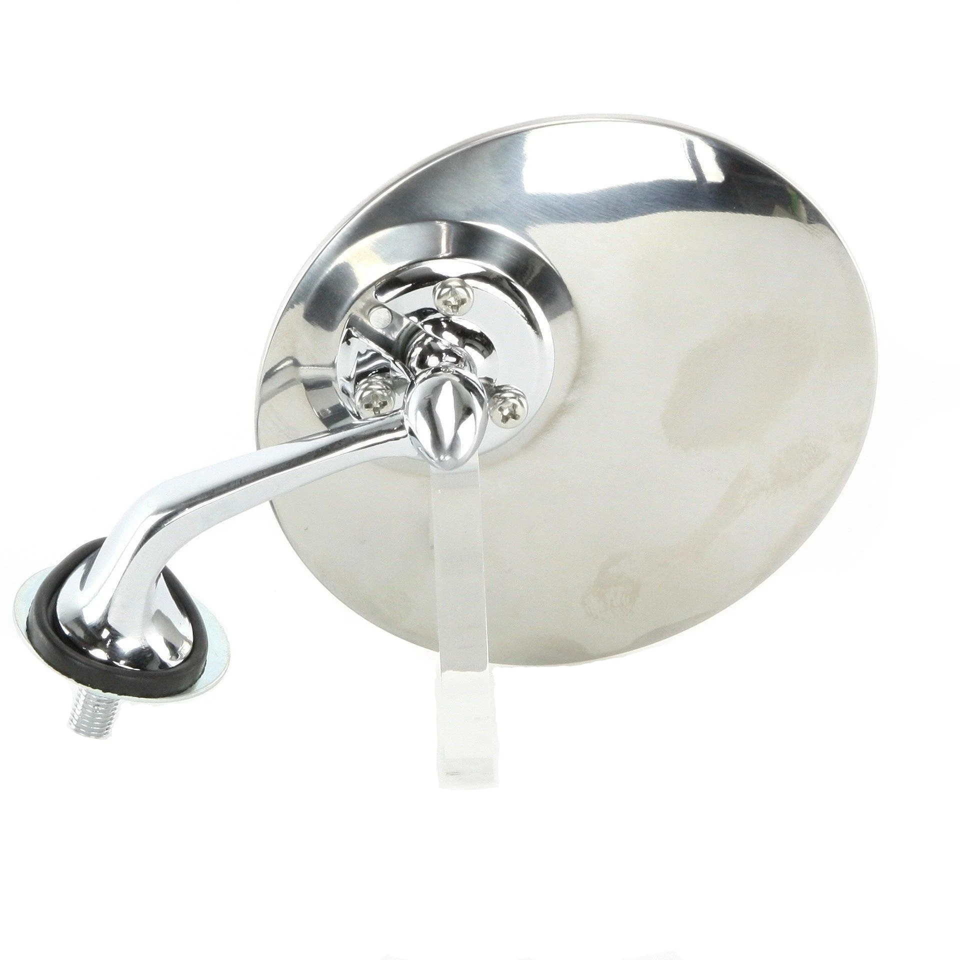 Stainless and Chrome Round Wing or Door Mirror 106mm Pair