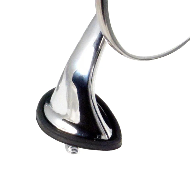 Stainless and Chrome Round Wing or Door Mirror 106mm Pair - Image 2