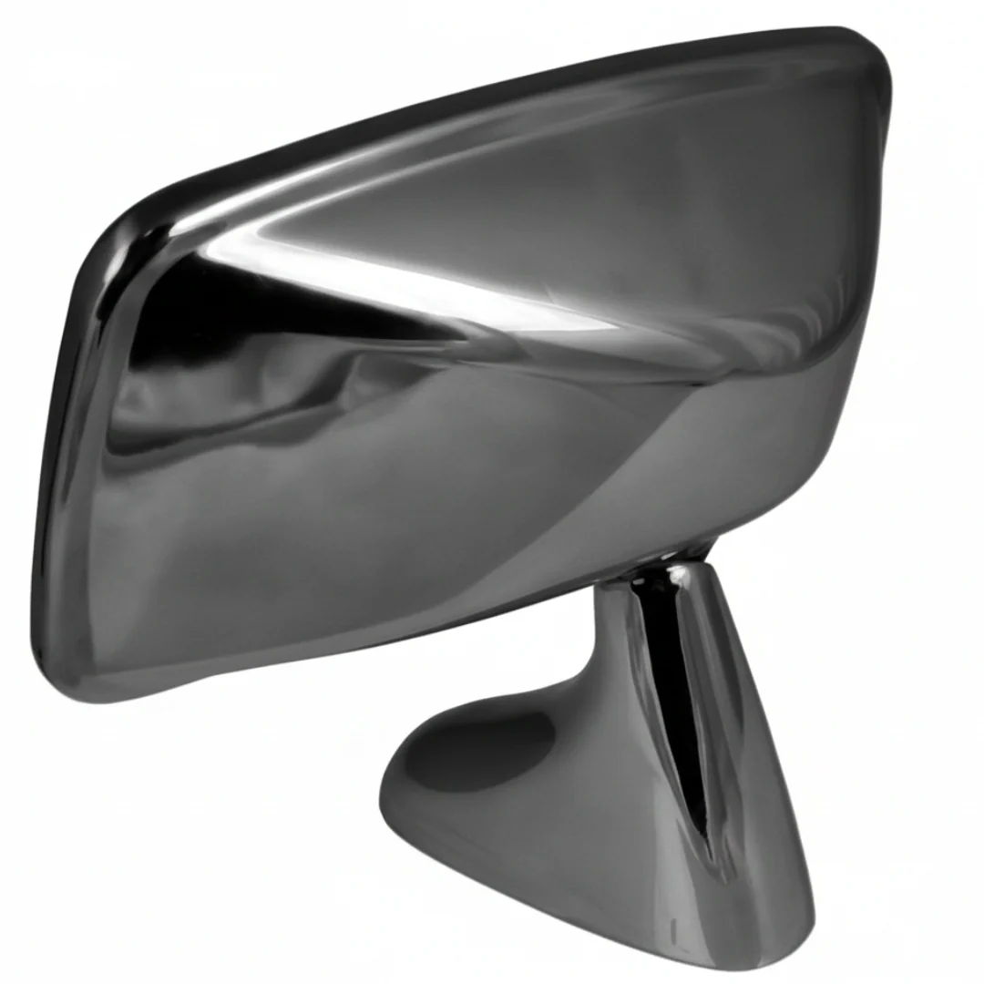 Stainless and Chrome Wing or Door Mirror 145mm Pair - Image 2