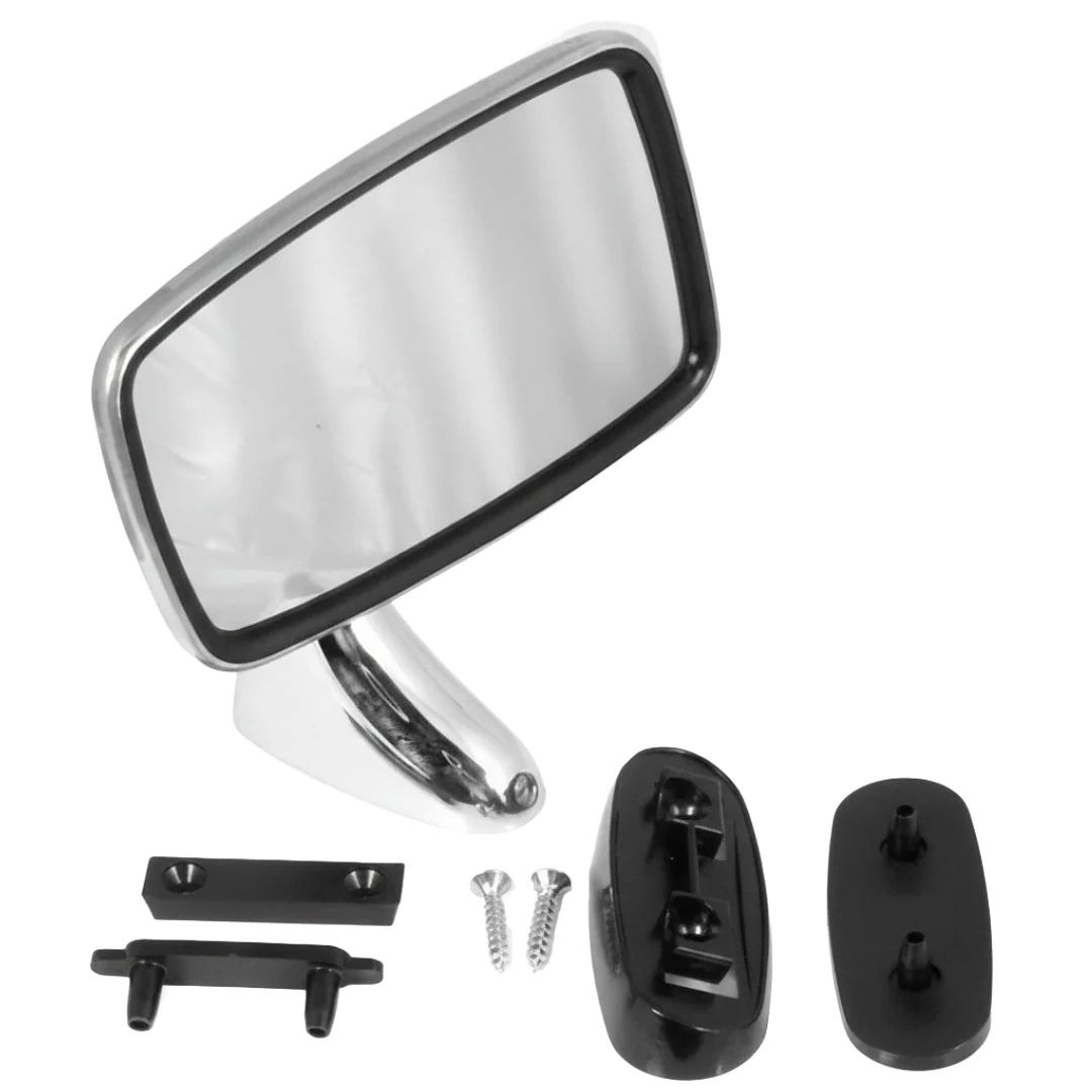 Stainless and Chrome Wing or Door Mirror 145mm Pair - Image 3