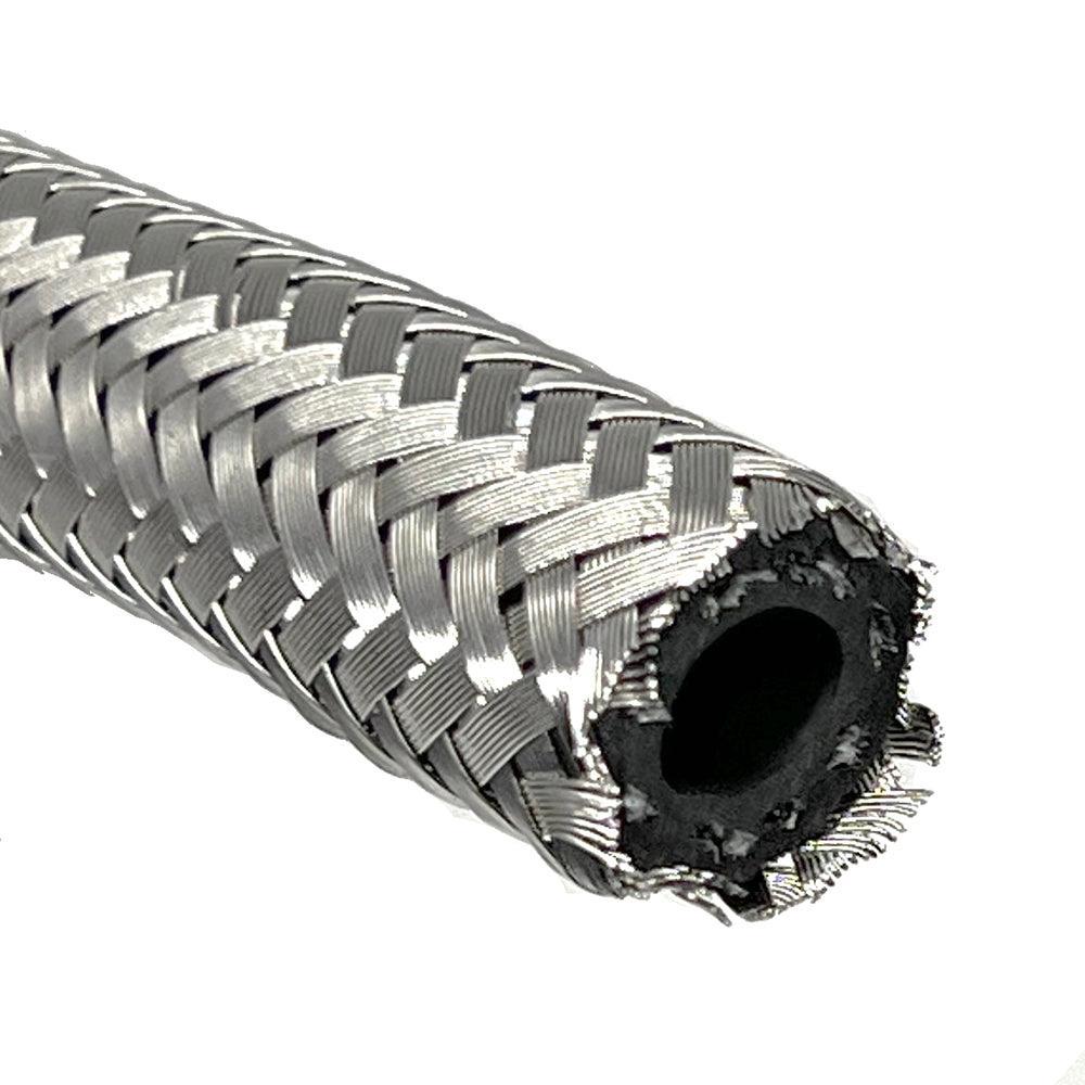 10mm (3/8") ID Stainless Braided Ethanol Proof Fuel Hose - Image 2