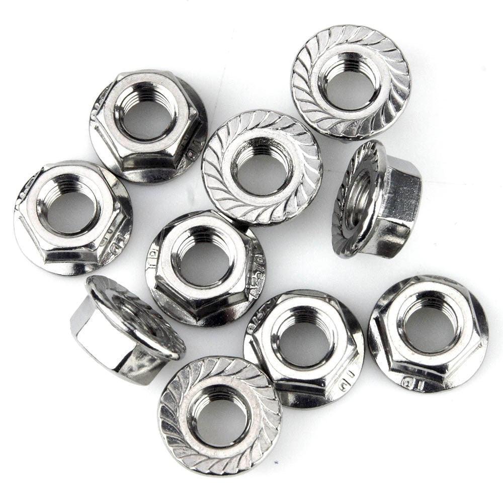 Stainless Flange Nuts Pack Of 10 - Various Sizes - Image 4