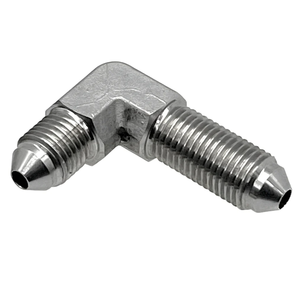 Stainless Steel 3/8" UNF Bulkhead 90° Brake Union