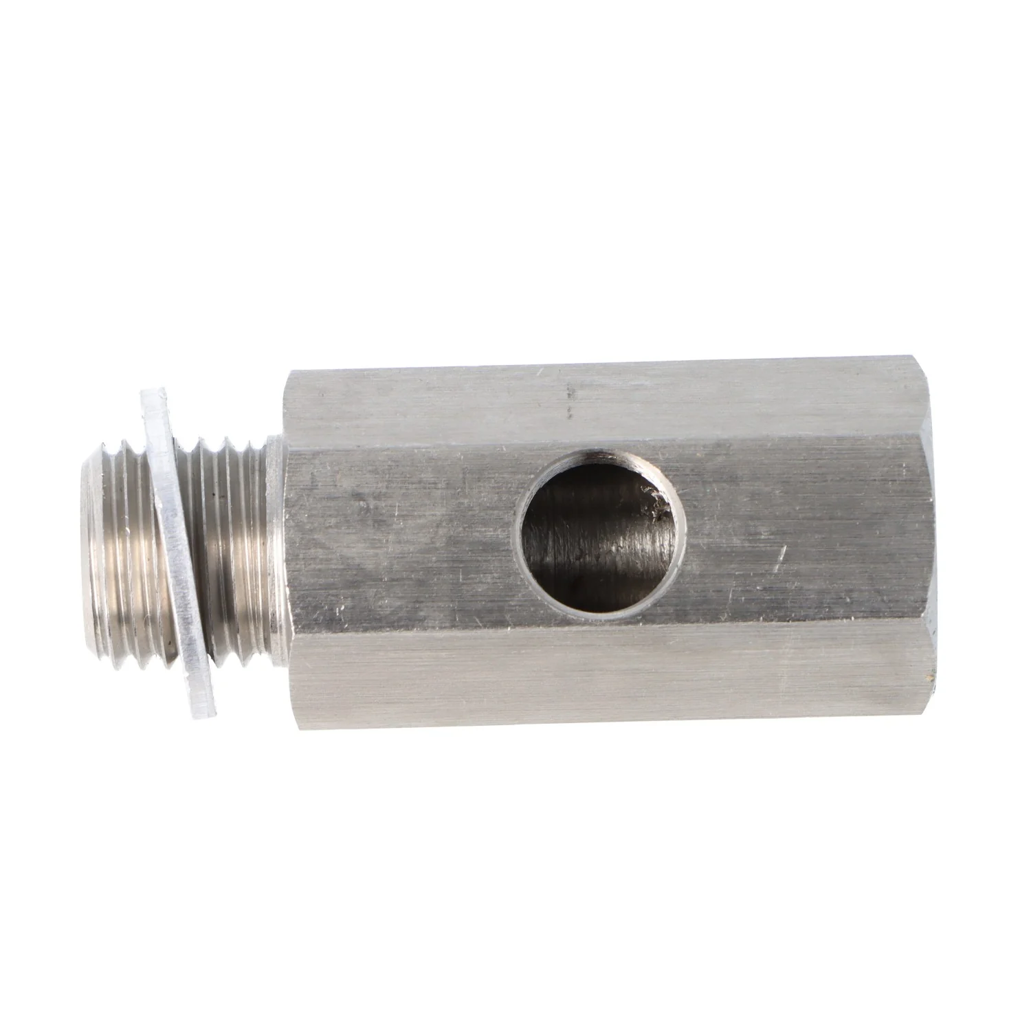 Stainless Steel Oil Pressure T Piece M14 x 1.5 Male and Female 1/8" NPT  in the side - Image 2