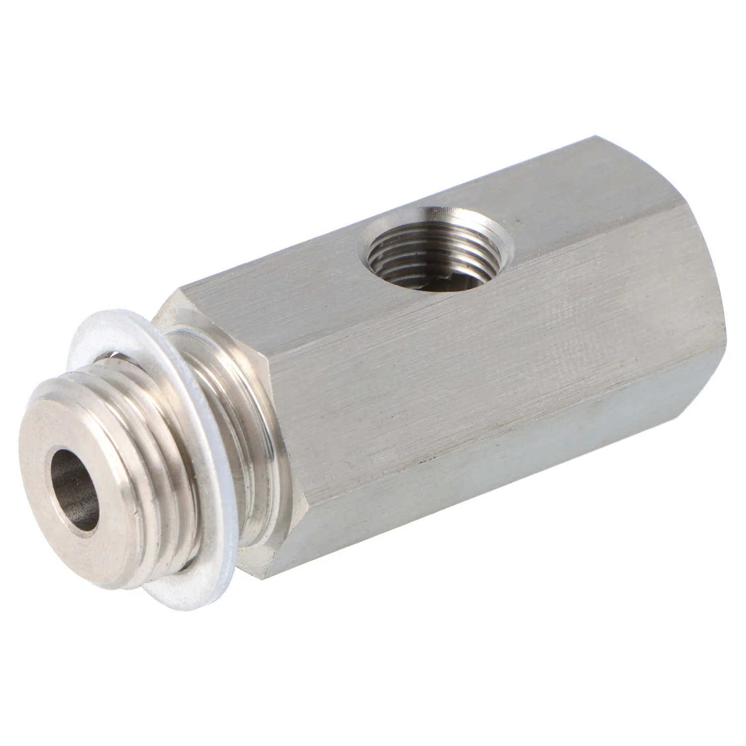 Stainless Steel Oil Pressure T Piece M16 x 1.5 Male and Female 1/8" NPT  in the side - Image 5