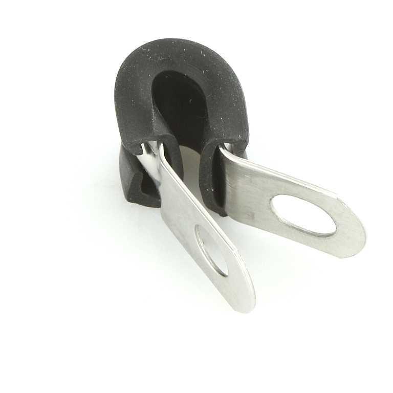 Stainless Steel Rubber Lined P-Clips Pack of 5 - 8 Sizes - Image 3