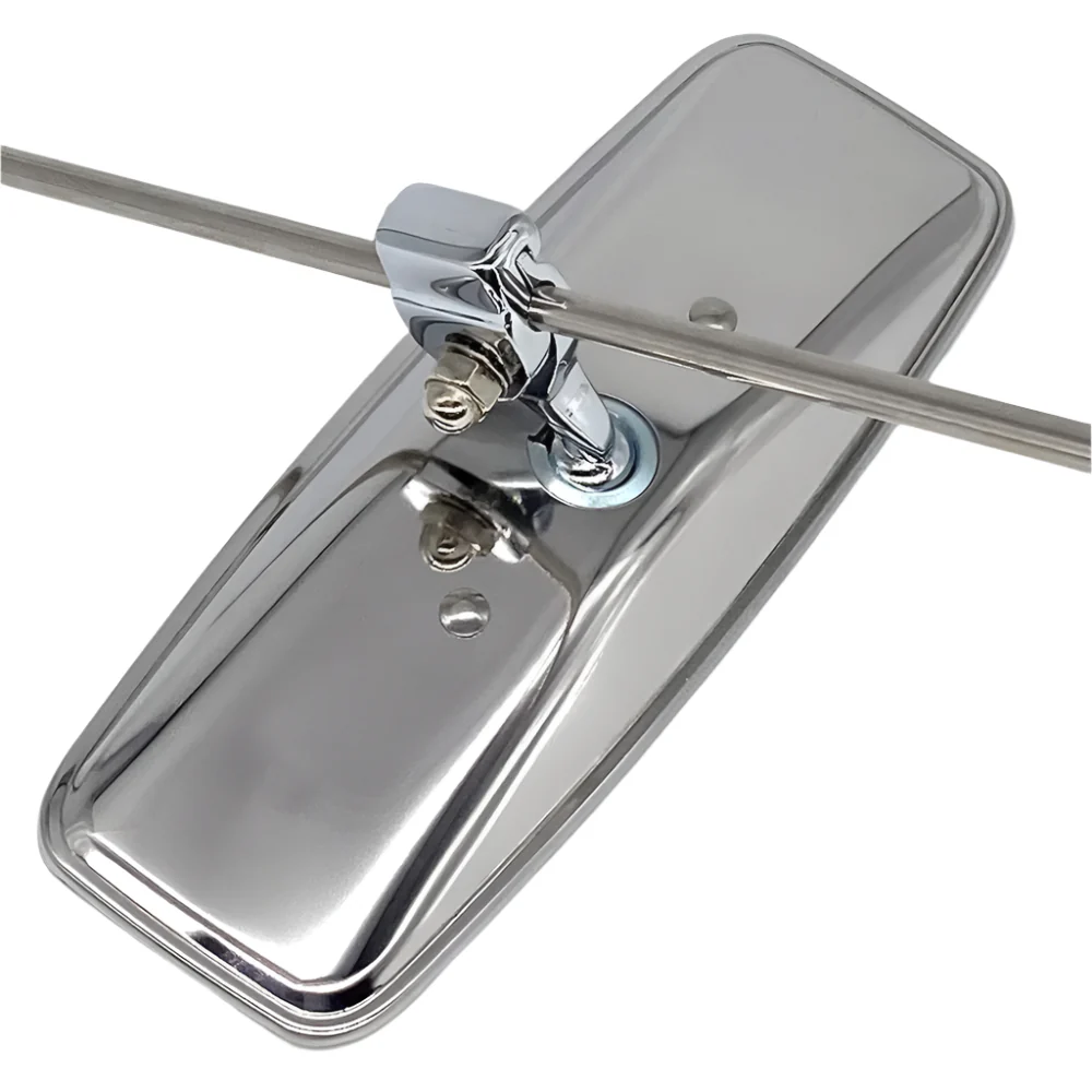 Stainless Steel Rod (3/16") Mounted Sliding Clamp Interior Mirror - Image 3